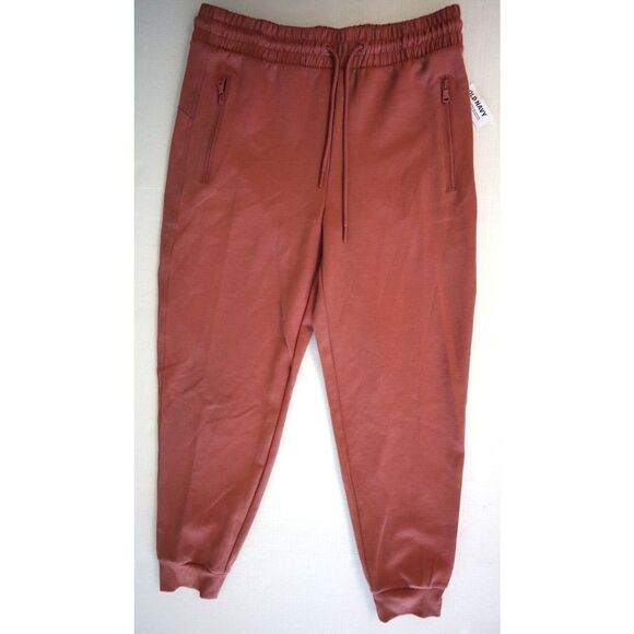 Old Navy Active Women's Sz M Mauve Pink High-Rise Dynamic Fleece Jogger Pants - Picture 1 of 11